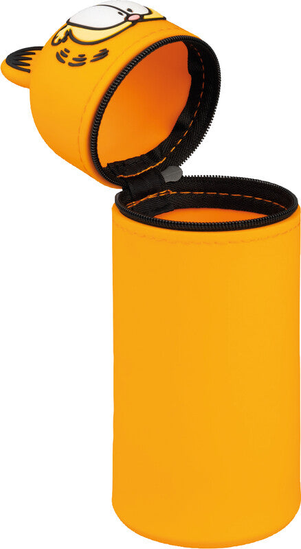 Garfield Schlamperetui, Orange, Silikon, 7 × 18 cm