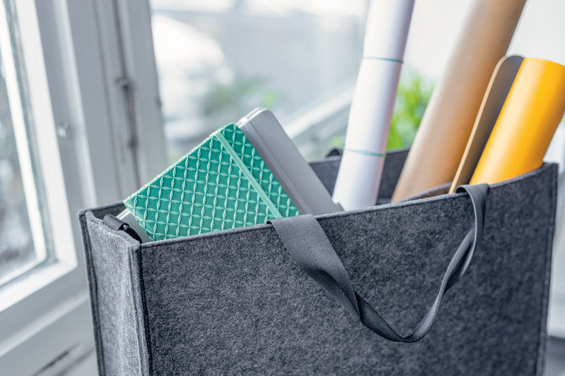 Sigel Desk-Sharing-Tasche – für Notebooks bis 17,3", Filz, Grau