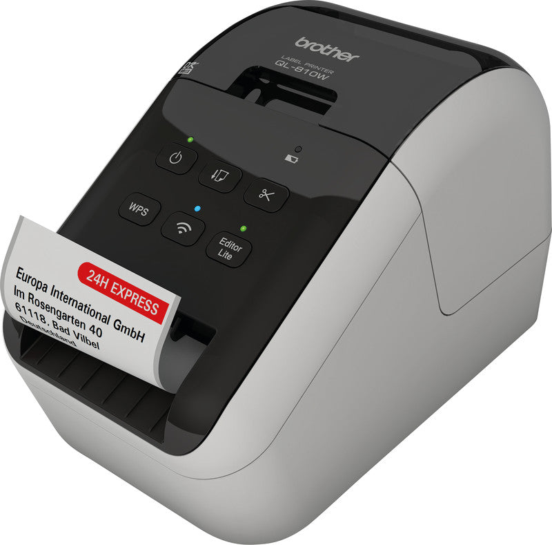 Brother QL-810Wc – Etikettendrucker, Thermodirekt, bis 62 mm, 2-farbig (schwarz/rot), USB, WLAN