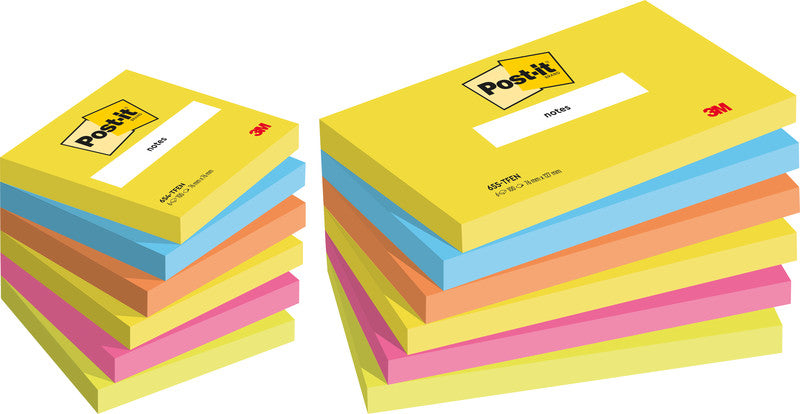 Post-it Haftnotizen – 51×38 mm – sortiert, 12×100 Blatt, PEFC