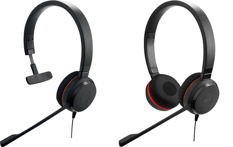 Jabra Evolve 20 – Mono Headset – USB‑A, Rauschunterdrückung, Stummschalter, 1,2 m Kabel – Schwarz