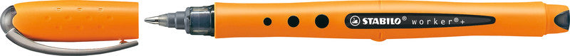 STABILO worker+ – Tintenroller, mit Kappe, 0,5 mm, schwarz