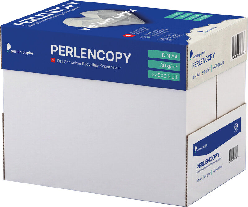 Perlen papier Recyclingpapier matt weiss – A4, 80 g/m², 500 Blatt
