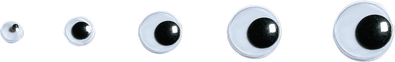Folia Wackelaugen – 100 Stück – Weiss – Ø 14 mm