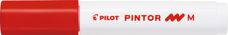 Pilot Pigment-Marker Pintor – Rundspitze 1,5-2,2 mm – Rot – Für dunkle Oberflächen geeignet
