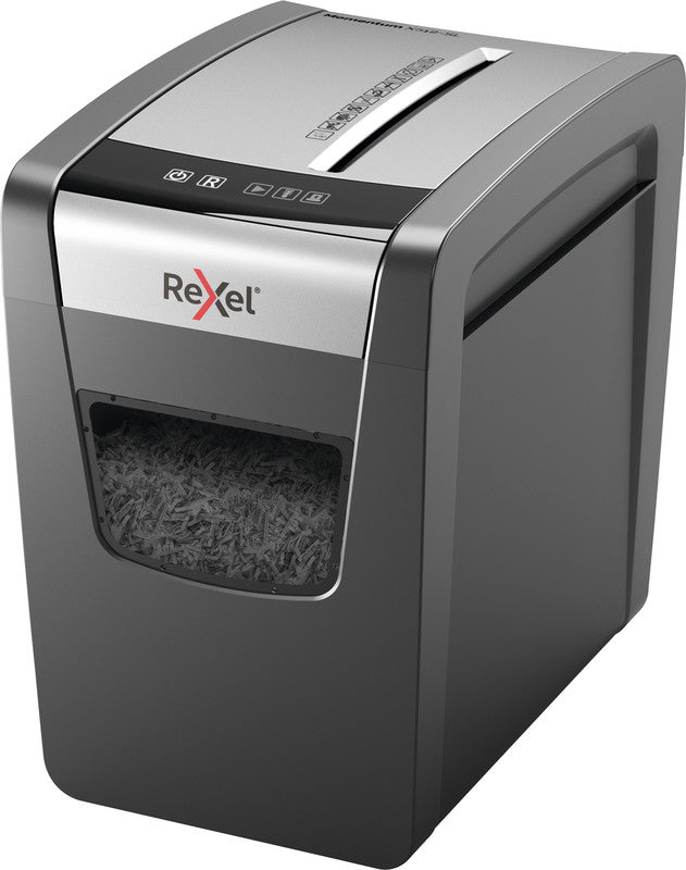 Rexel Momentum X410-SL – Aktenvernichter, DIN P-4, Partikelschnitt 4 × 28 mm, 10 Blatt, 23 l, A4