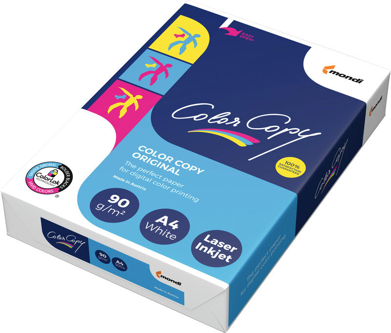 Color copy Kopierpapier – A4, 90 g/m², hochweiss – für Inkjet/Laser/Kopierer – FSC – 500 Blatt