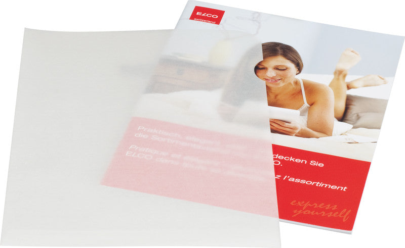 Elco Ordo Sichtmappe A4 – weiss, Papier, 100er-Pack