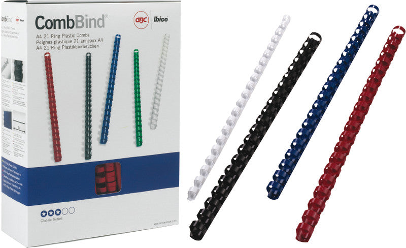 GBC Bindedisc-Ringe – Ø 28 mm, weiss, Kunststoff – 50 Stk.