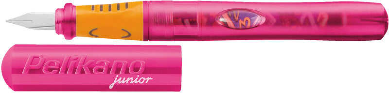 Pelikano junior – L Feder – für Linkshänder – pink, blau – Patronen