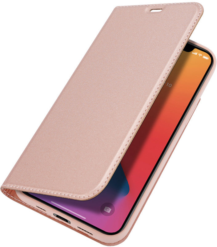 Dux Ducis Booklet-Hülle – für Apple iPhone 12/12 Pro – Roségold – mit Kartenfach, Magnetverschluss