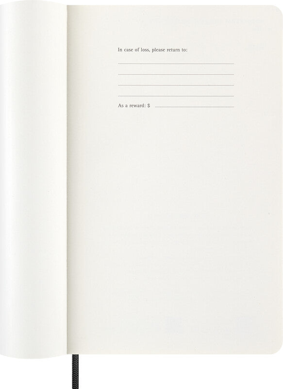 Moleskine Agenda – 1 Woche/1 Seite, gebunden, 13 × 21 cm, 2026, schwarz, FSC