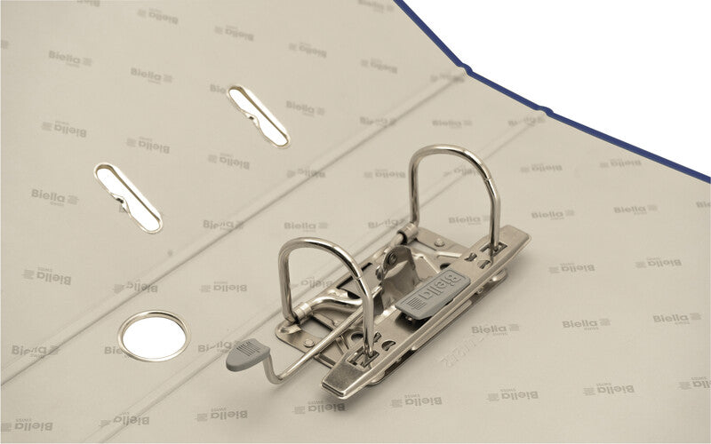 Biella Bundesordner – A4 hoch – 2-Ring Hebelmechanik, Rücken 40 mm – Marine, Karton, mit Niederhalter, FSC