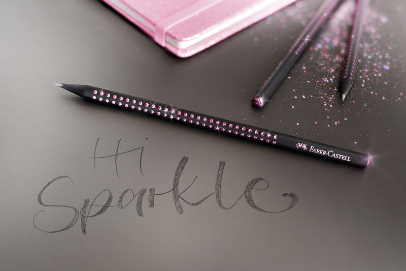Faber-Castell Grip Sparkle Bleistift B, dreikantig, rutschfeste Griffzone