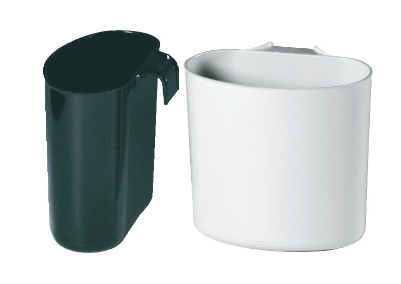 Ornalon Abfalleinsatz – 1,5 l – ohne Deckel – Kunststoff, schwarz – B × H × T 170 × 150 × 95 mm
