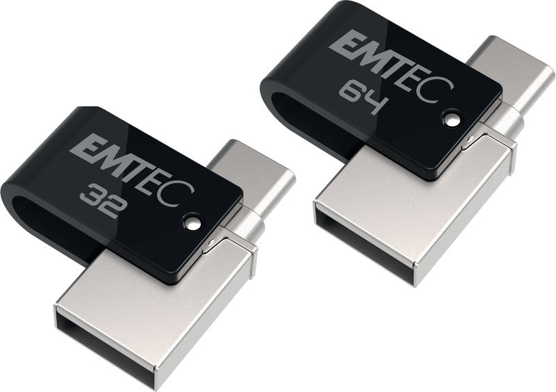 Emtec T260C USB-Stick – 64 GB, USB 3.2, Lesegeschwindigkeit bis 180 MB/s