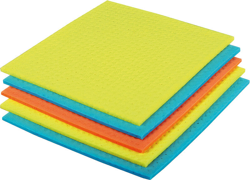 Webstar Schwammtuch – Zellulose, 18 × 20 cm, mehrfarbig, 5 Stk.