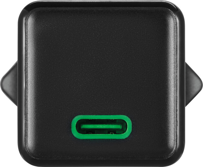 Hama 00201985 USB-Ladegerät 25 W – USB-C×1 – PD 3.0, QC 3.0 – EU-Stecker (Typ C) – Schwarz