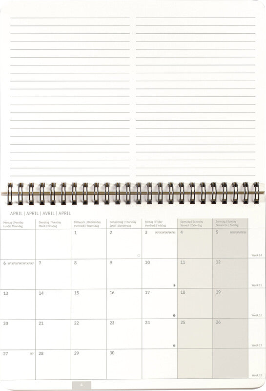 Sigel Conceptum Kalender-Einlage – 1 Monat/2 Seiten, 22 × 21,3 cm, 2027