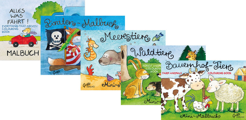 Grätz verlag Malbuch, Karton, 7,4 × 10,5 cm, Mehrfarbig