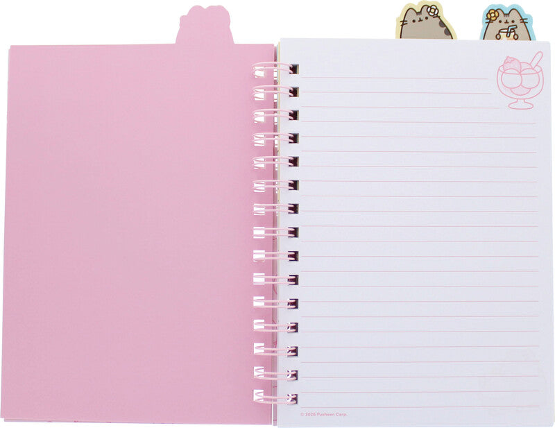 Pusheen Spiralbuch – A5 – liniert – 160 Seiten – Doppelspirale, 3 markierte Trennseiten, mehrfarbig