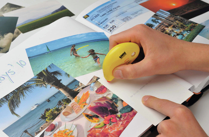 UHU Kleberoller – Roller, permanent, transparent, lösemittelfrei, schnelltrocknend, für Papier, Karton, Fotos