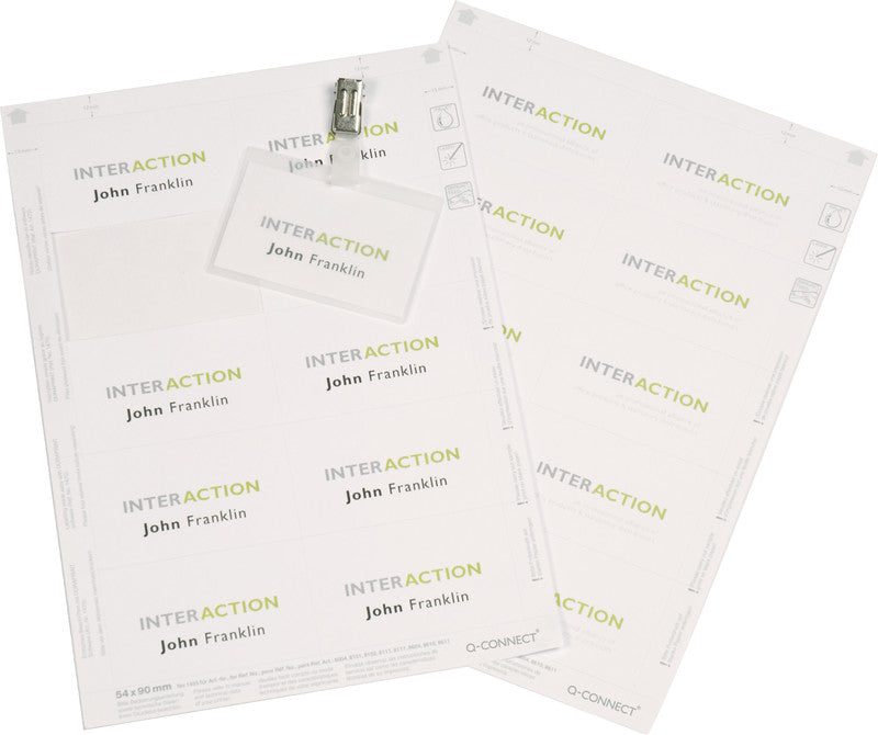 Q-CONNECT Druckkarten A4 (75 × 40 mm), weiss, Papier – für Inkjet, Laser, Kopierer – 300 Karten