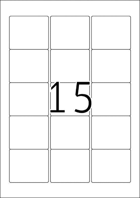 HERMA Drucketiketten, 59 mm × 50 mm, weiss, Papier, permanent, 25 Blatt (375 Etiketten)