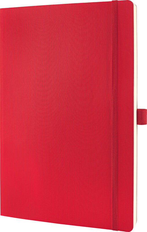 Sigel Notizbuch A4, liniert, Fadenheftung, Softcover, 194 Seiten, 80 g/m² – rot