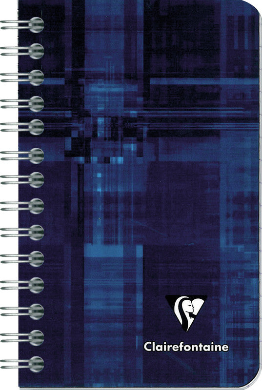 Clairefontaine Spiralheft, 75 × 120 mm, kariert, Spiralbindung, Karton, 50 Blatt, 50 g/m² – farbig sortiert