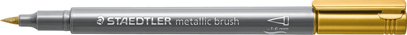 Staedtler Pinselstift – sortiert, Kunststoffschaft, 7er-Pack, pigmentierte Metallic-Tinte, für dunkles Papier