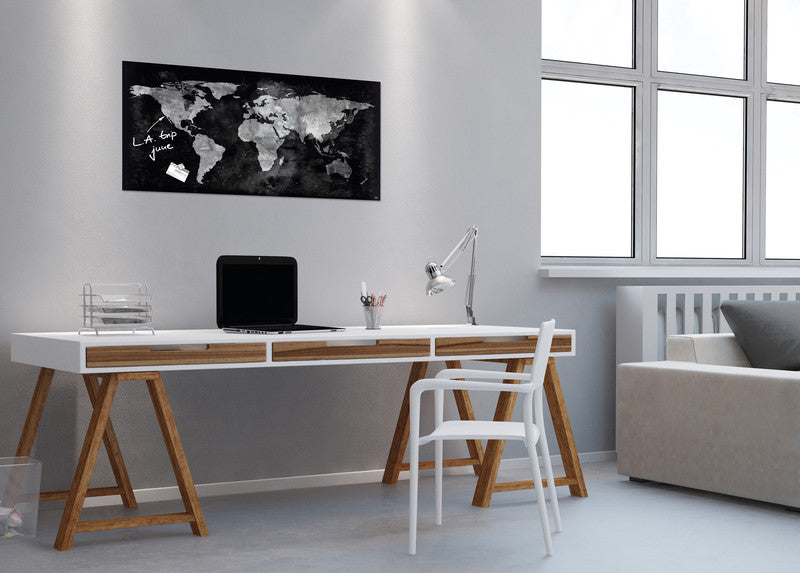 Sigel Whiteboard – 91 × 46 cm, Glas, magnetisch, Wandmontage, inkl. Magnete