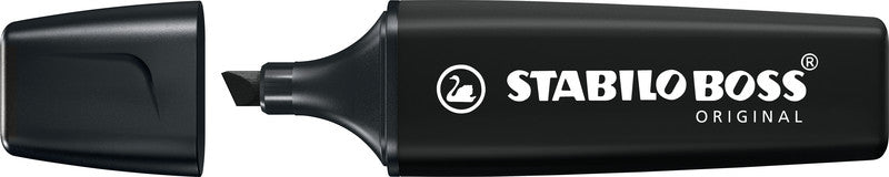 STABILO BOSS Original Textmarker Schwarz – Keilspitze, 2–5 mm