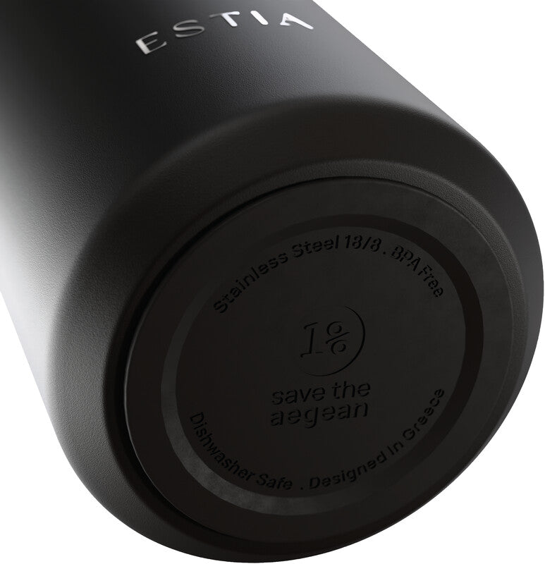 Estia Flow Isolierflasche 500 ml – Doppelwandig 12 h Heiss / 24 h Kalt, Edelstahl, Schraubdeckel