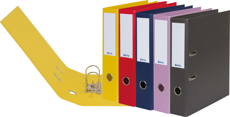 Biella Ordner Recycolor – A4 Hochformat – 2-Ring Hebelmechanik, Rücken 70 mm – Violett, Karton, mit Griffloch