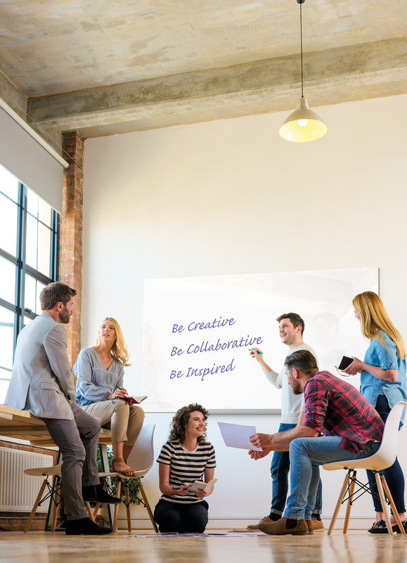 Nobo Whiteboard – 126 × 71 cm, Glas, magnetisch, Wandmontage, inkl. Stift, Neodym-Magnete, Stifteablage