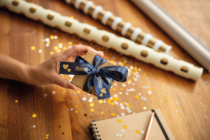 Brother Textilband – 24 mm × 4 m, marineblau, gold