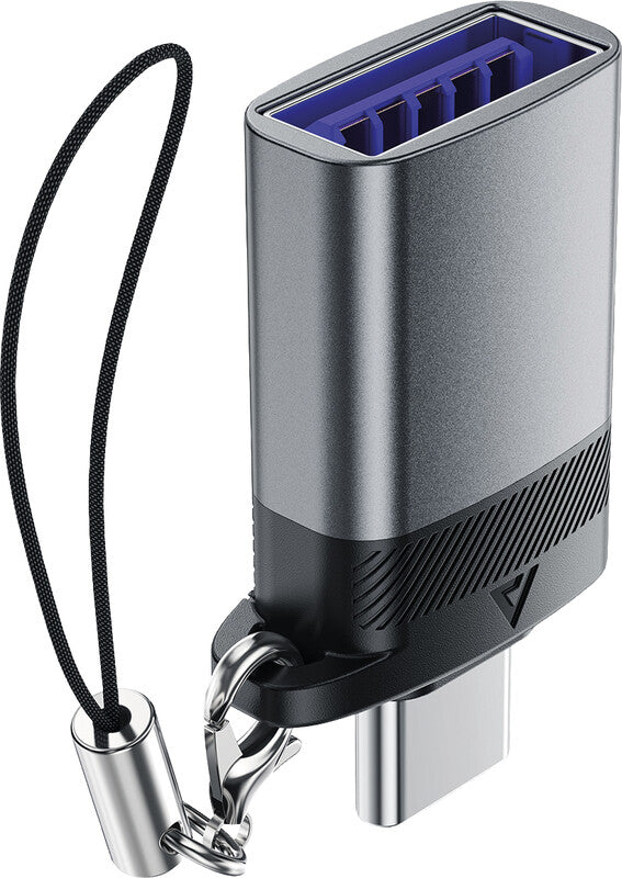 Acefast USB-A zu USB-C Adapter – 10 Gbit/s, metallgrau