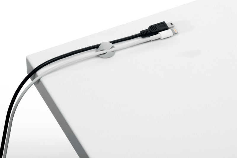 Durable Cavoline Kabel-Clip – Kunststoff, Grau, Selbstklebend, für Telefon- und USB-Kabel bis Ø 5 mm