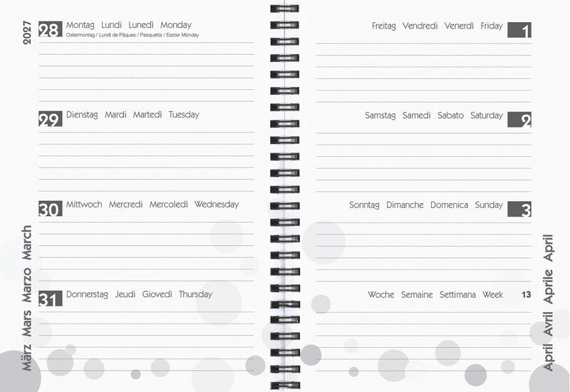 Biella mydiary Schüleragenda – 1 Woche/2 Seiten, Spiralbindung, A5, Aug–Jul, City, FSC