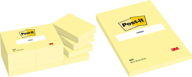 Post-it Haftnotizen – 51×38 mm – Gelb, 12×100 Blatt, PEFC