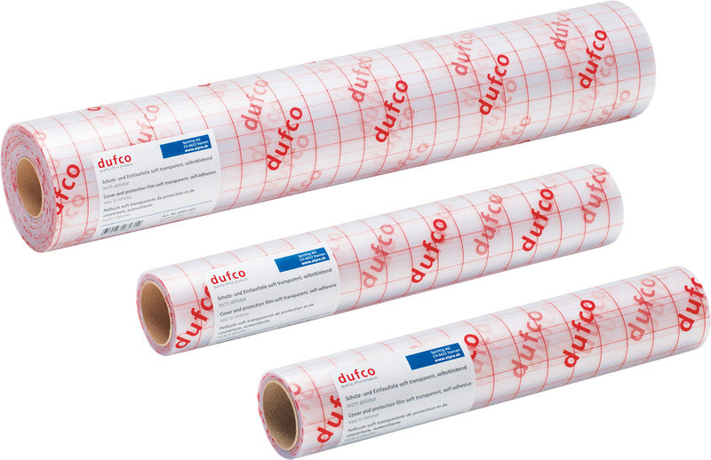 Dufco Klebefolie – wiederablösbar, transparent – 35,0 × 500,0 cm