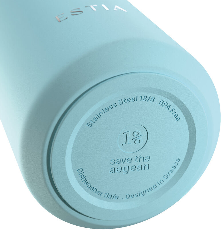 Estia Flow Isolierflasche 500 ml – doppelwandig 12 h heiss / 24 h kalt, Edelstahl, Schraubdeckel