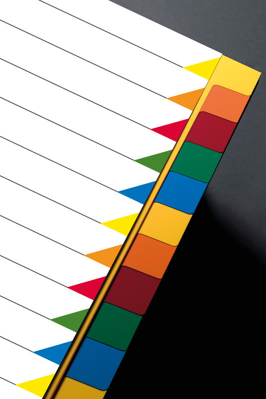 Kolma Register – A4, 20-teilig, PVC, farbig, unbedruckt, mit Indexblatt, 4-fach gelocht