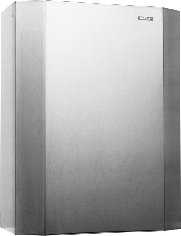 Katrin Abfallcontainer – 25 l – ohne Deckel – Edelstahl – B × H × T 355 × 460 × 170 mm