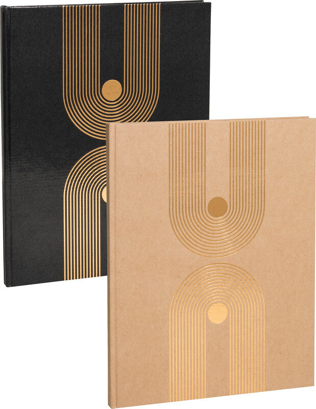 Exacompta Graphik Gästebuch – 270 × 220 mm – 100 Seiten – gebunden, Kartoneinband, kraftbraun