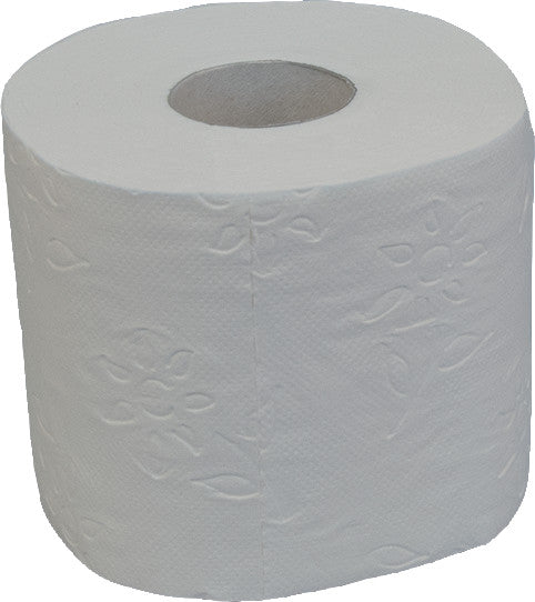 Katrin Plus Toilettenpapier – Recycling, 3-lagig, weiss, 400 Blatt/Rolle, 95 × 110 mm – 8 Rollen