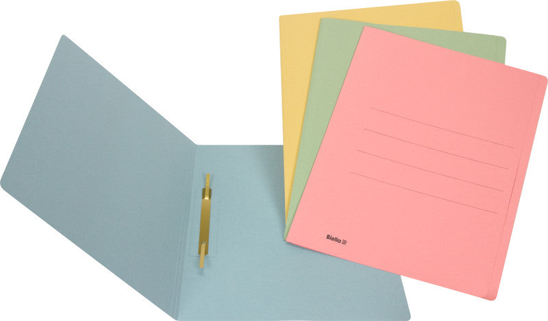 Biella Schnellhefter – A4, Karton, Blau, Beschriftungslinien, 240 g/m²