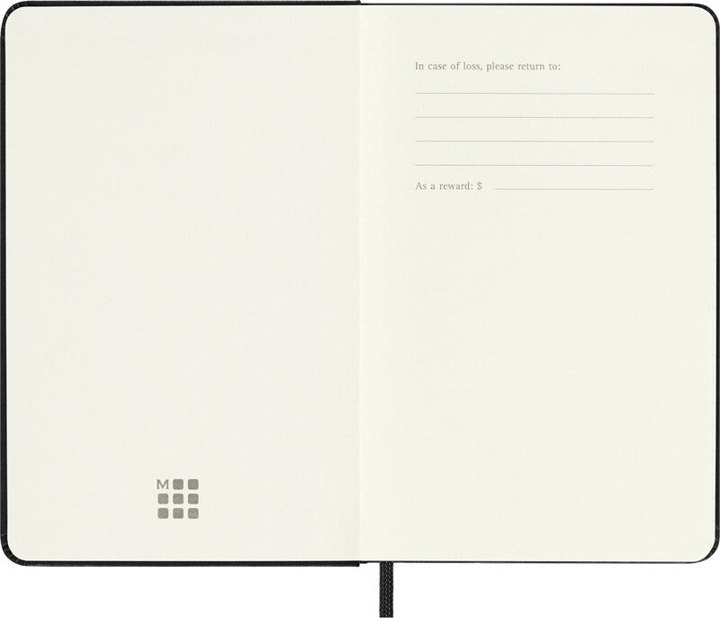 Moleskine Schüleragenda – 1 Woche/1 Seite, gebunden, 9 × 14 cm, 18 Monate Jul–Dez, schwarz, FSC
