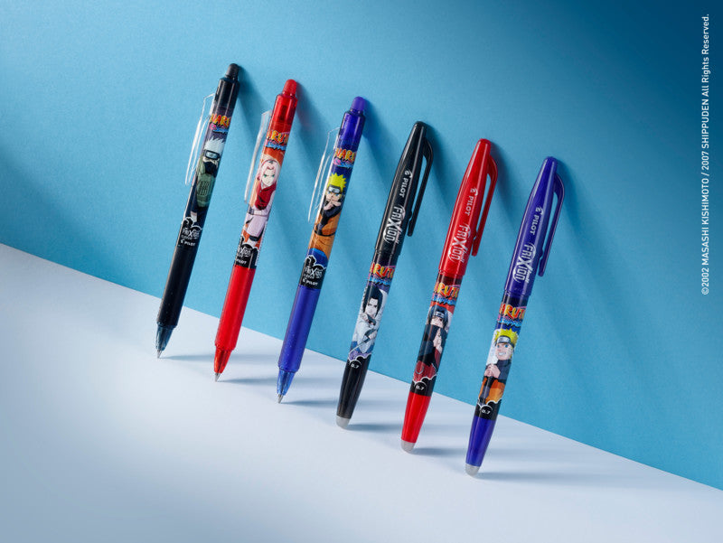 Pilot FriXion Ball Naruto Shippuden – Radierbarer Tintenroller mit Kappe, 0,7 mm, Blau, für Linkshänder